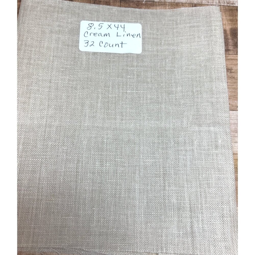 32 Count Cream Linen Fabric 8.5" X 44" For Embroidery Or Crafts